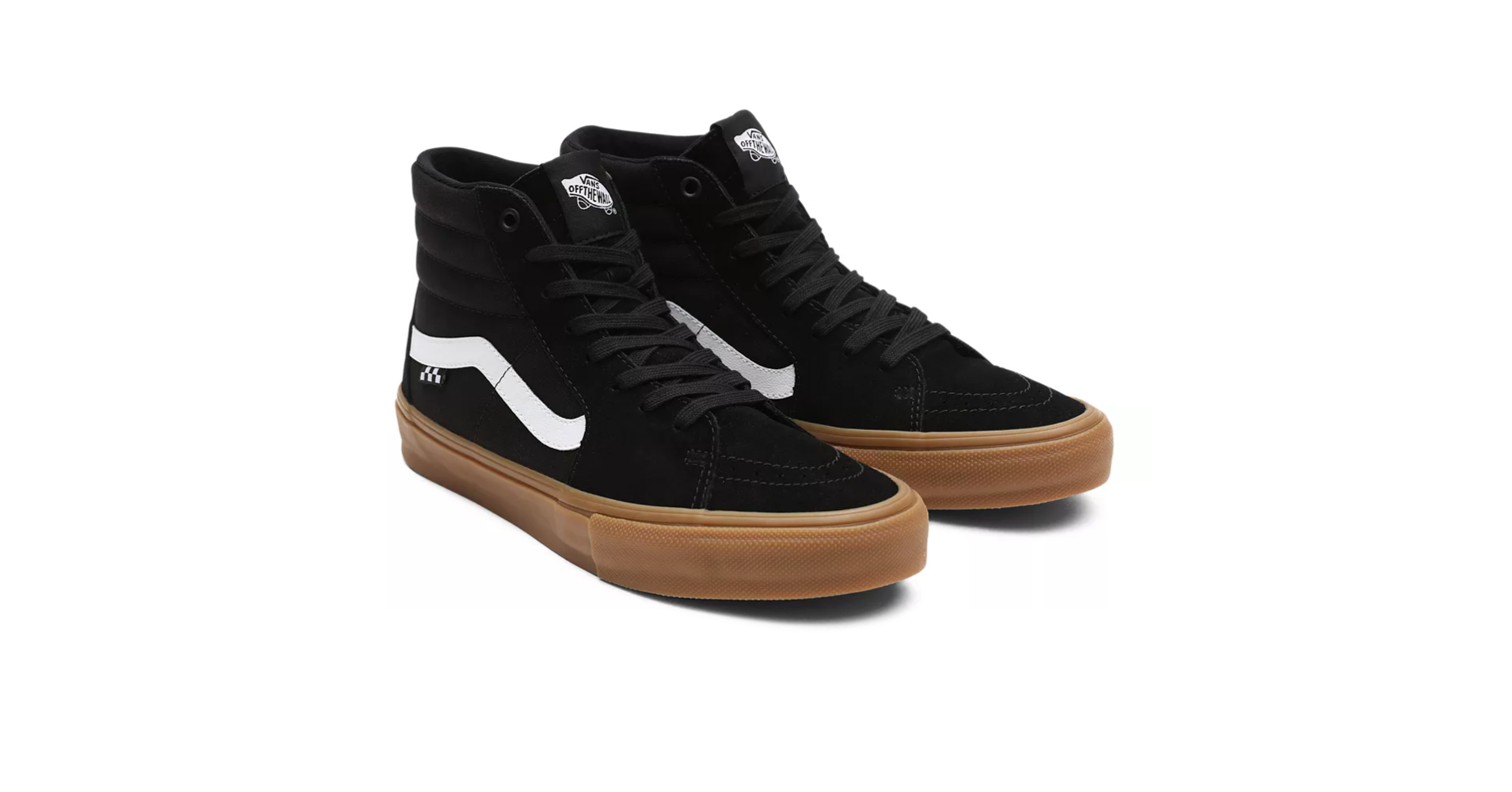 black vans tan bottom