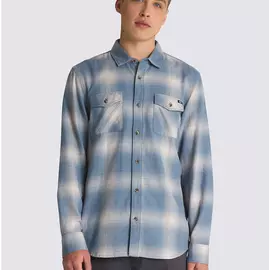 Vans Monterey III Buttondown Long Sleeve Flannel Shirt - Blue Mirage/Oatmeal Hosszúujjú Ing