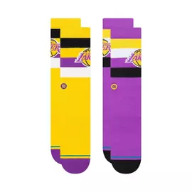 Stance X NBA Los Angeles Lakers ST 2 Pack - Purple/Yellow 2 Pár Zokni