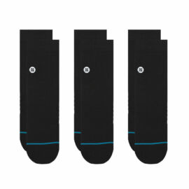 Stance Icon Quarter 3 Pack - Black 3 pár zokni