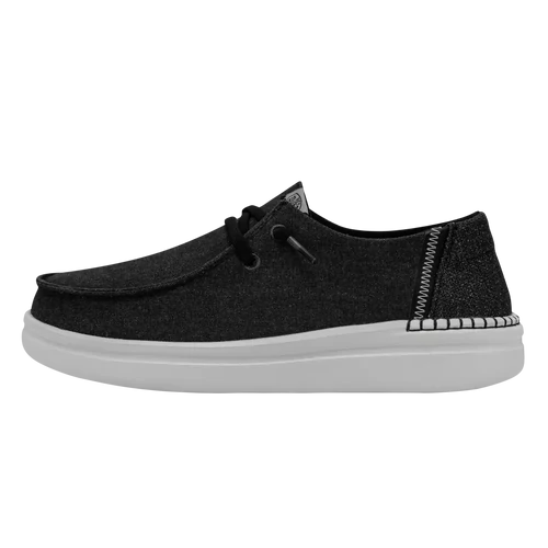 HEYDUDE-Wendy Rise-Black-Cipő