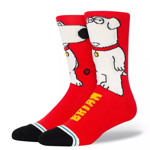 Stance X Family Guy Brian The Dog Crew - Red Zokni