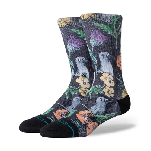 Stance Just Flocked - Black Zokni L-es Méret