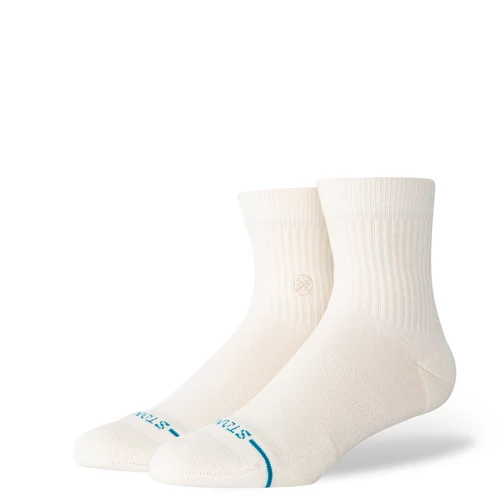 Stance Icon Organic Quarter - Canvas White Zokni