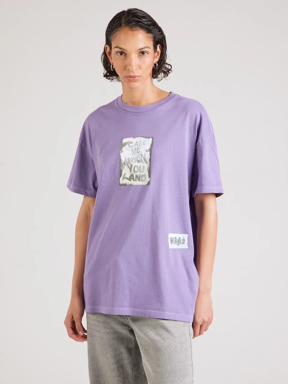 Vans Missed Flights Oversized Shirt - Purple Női Póló