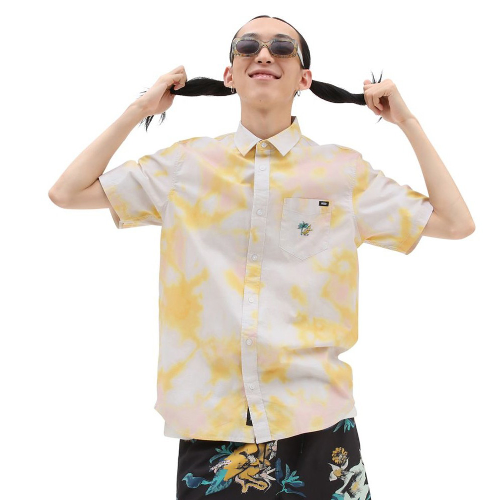 Vans Carlson Tie Dye Shirt - Narcissus Rövidujjú Ing