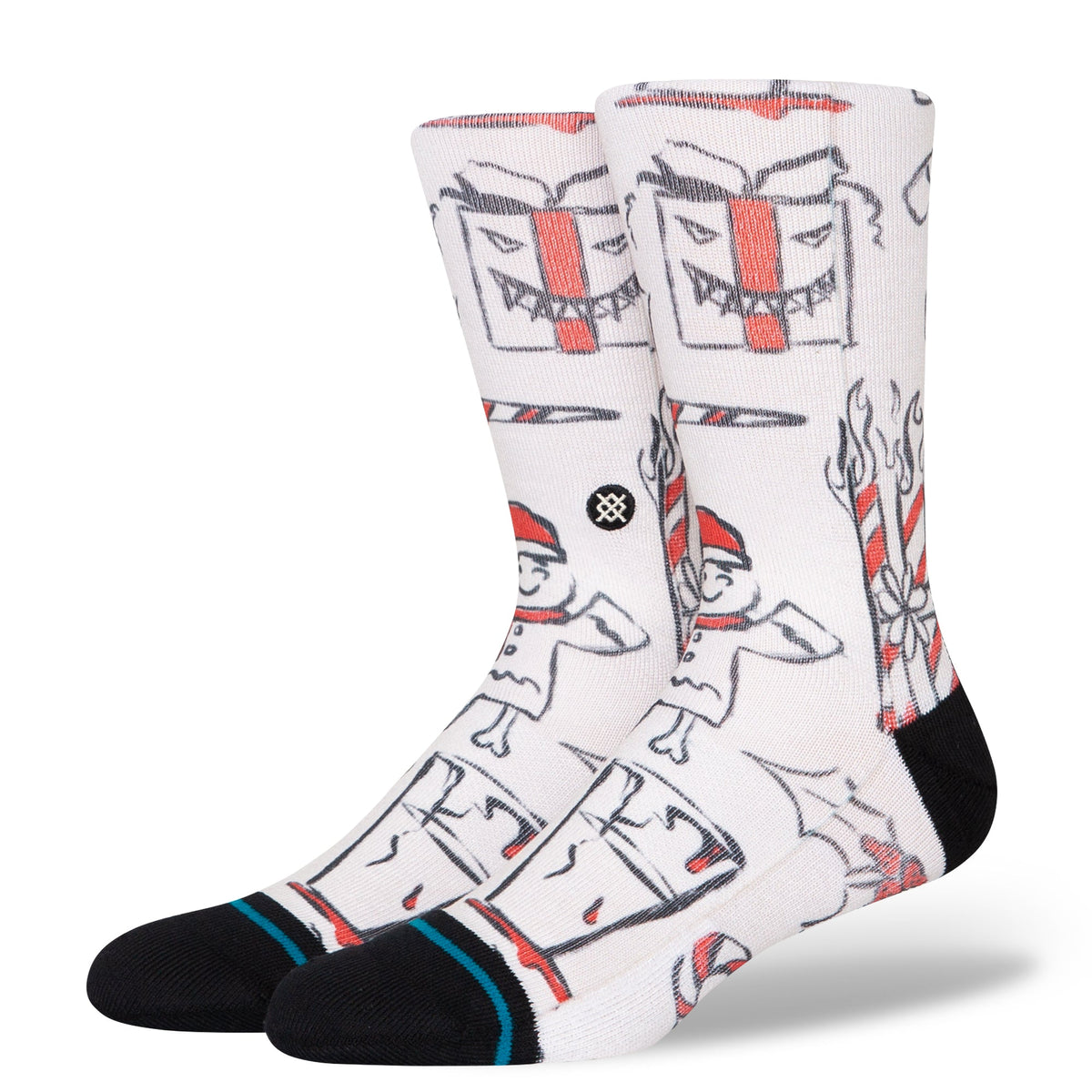 Stance Angry Holidayz Crew - Off-White Zokni